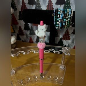 ✨New✨ Hand Beaded Glow in the Dark Kitty Pen 🐈⬛